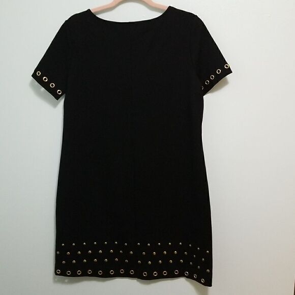 Roz & Ali black, short sleeved dress with gold rivets. Size 12. NWOT. - Picture 5 of 5